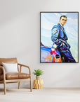 Sean Connery and Aston Martin - Print on Fine Art Canvas