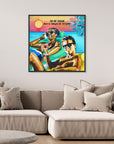 Club Tropicana, Wham! The Boys - Print on Fine Art Canvas (Square)