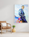 Sean Connery and Aston Martin - Print on Fine Art Canvas