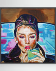 Audrey Hepburn, Pink In The Afternoon - Print on Fine Art Canvas