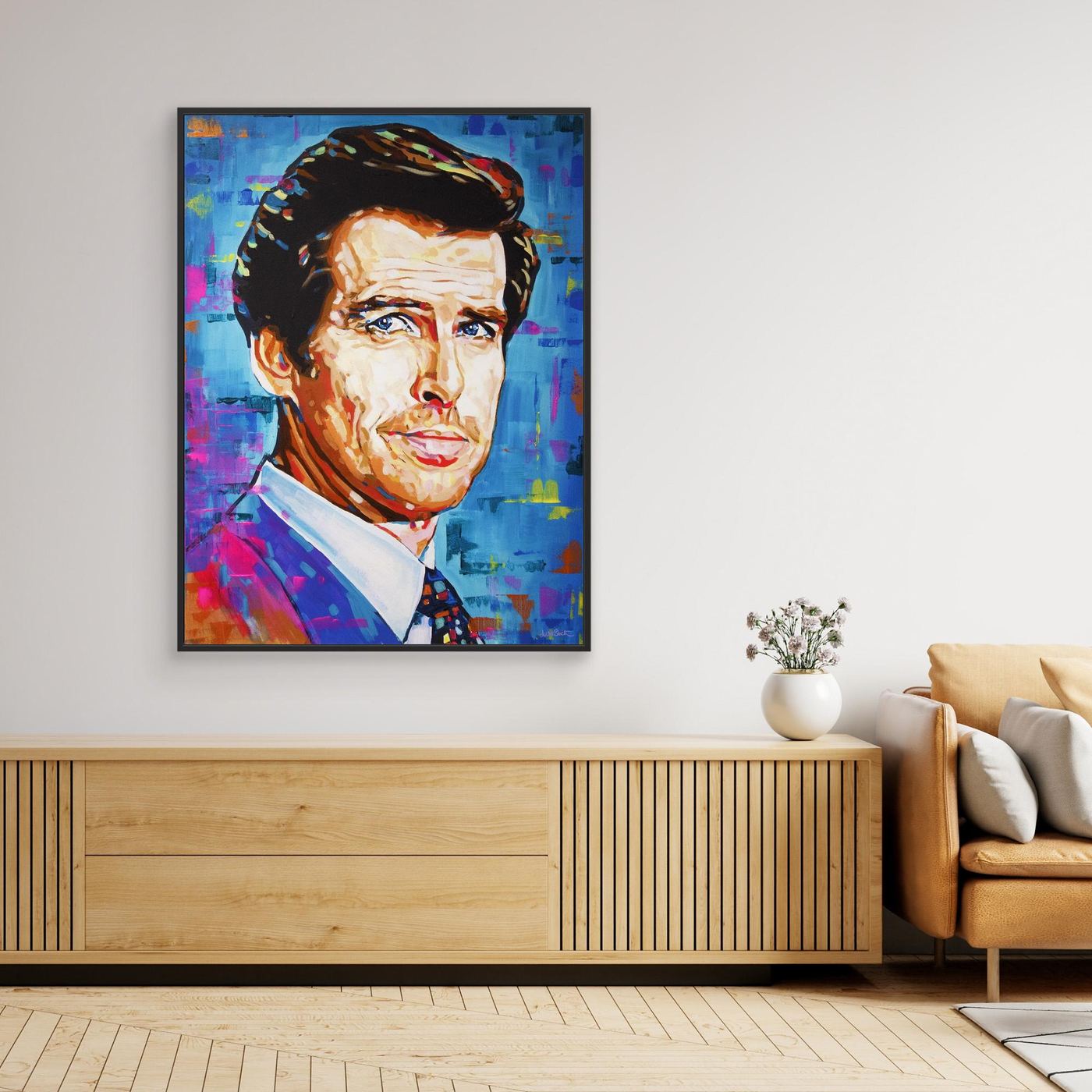 Pierce Brosnan - Print on Fine Art Canvas