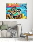 Club Tropicana, Wham! The Boys - Print on Fine Art Canvas (Landscape)