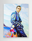Sean Connery and Aston Martin - Print on Fine Art Canvas