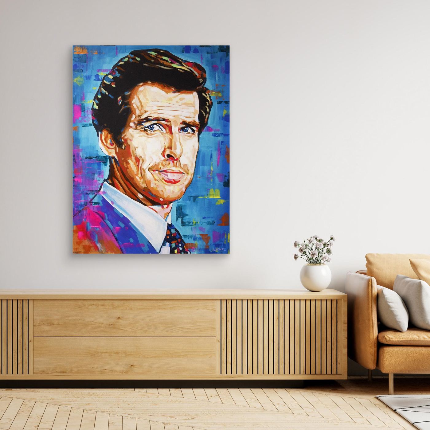 Pierce Brosnan - Print on Fine Art Canvas