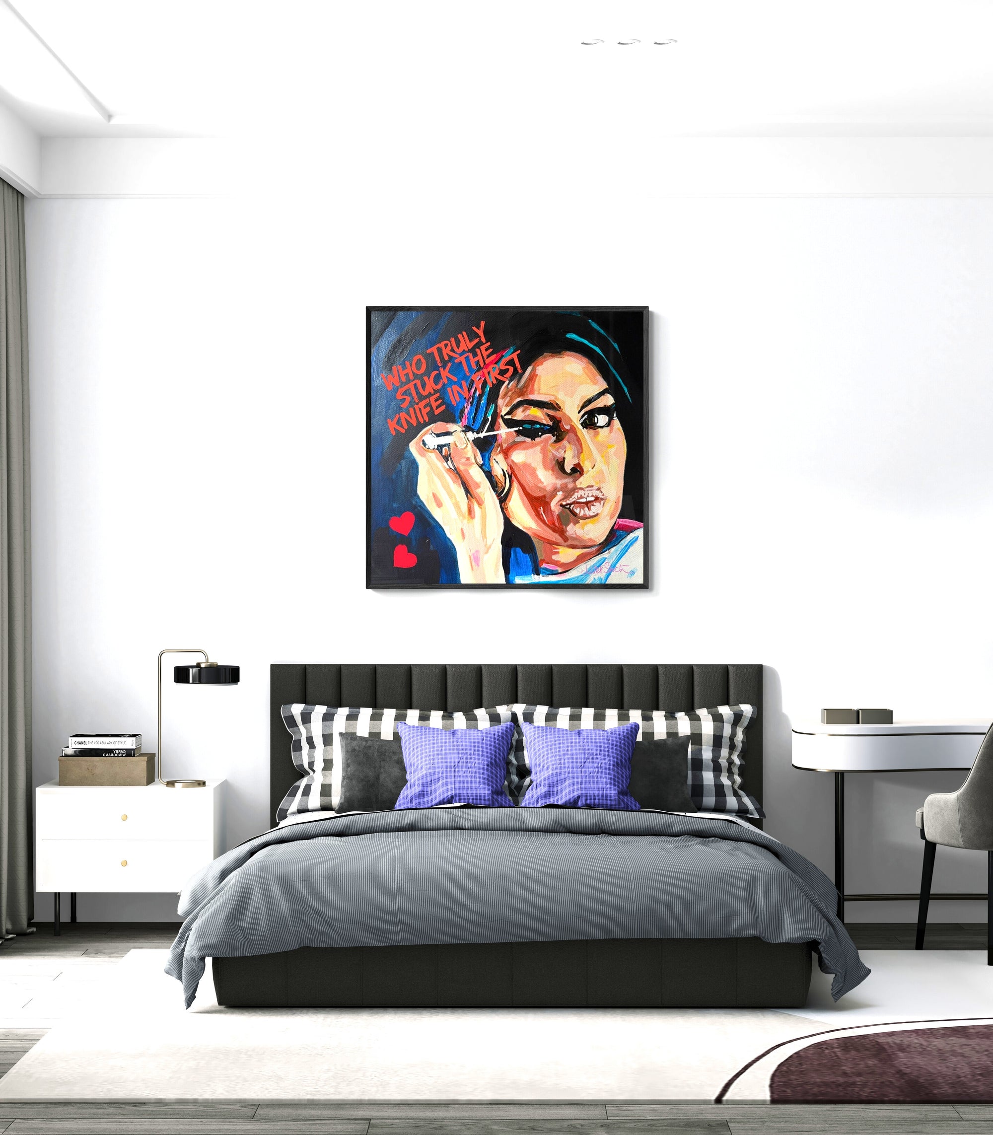 Amy Winehouse (Mirror Image) - Icons Collection - Print On Fine Art Canvas