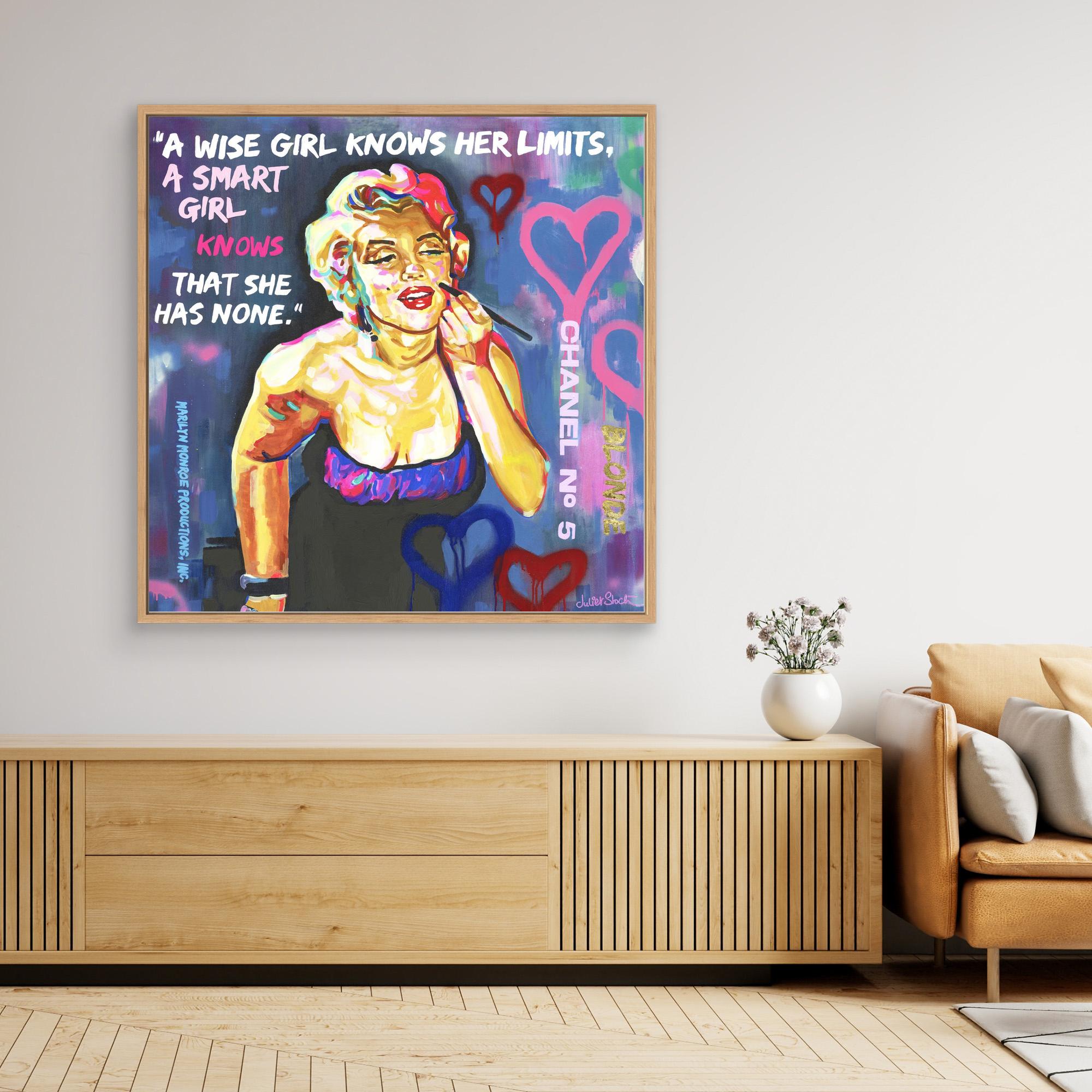 Marilyn Monroe "A Smart Girl" - Print On Fine Art Canvas