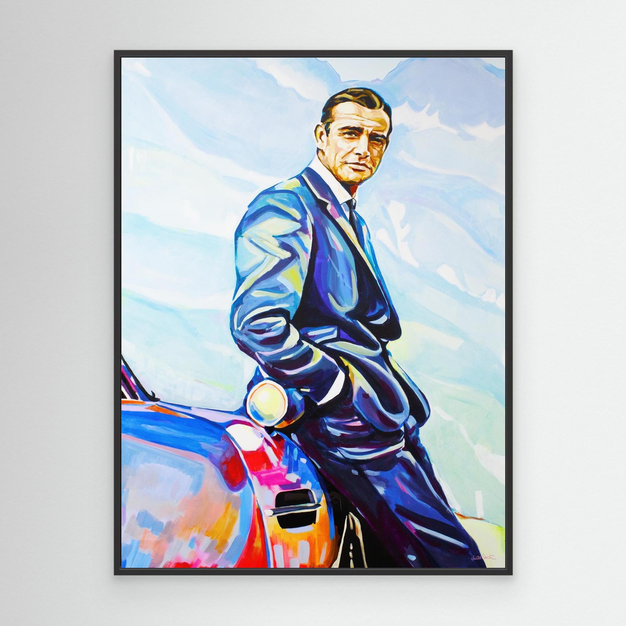 Sean Connery and Aston Martin - Print on Fine Art Paper